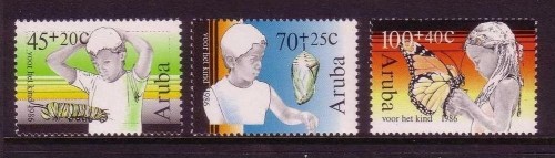 ARUBA MI-NR. 18-20 POSTFRISCH(MINT) JUGENDWOHLFAHRT SCHMETTERLING