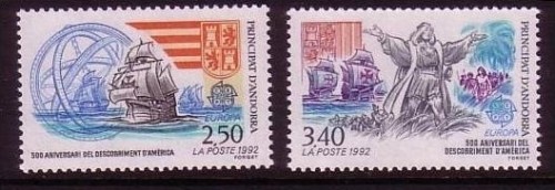 ANDORRA FRANZÖSISCH MI-NR. 437-438 POSTFRISCH(MINT) EUROPA 1992 ENTDECKUNG AMERIKAS