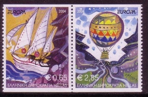 GRIECHENLAND MI-NR. 2224-2225 C POSTFRISCH(MINT) EUROPA 2004 FERIEN SCHIFF BALLON