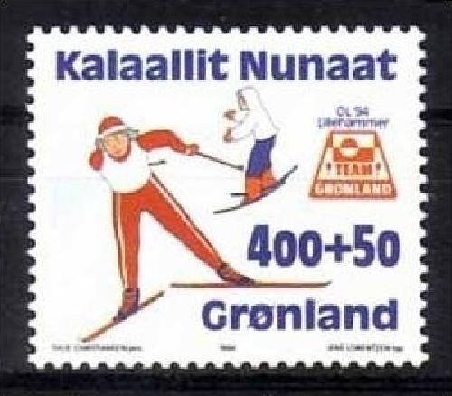 GRÖNLAND MI-NR. 243 POSTFRISCH(MINT) OLYMPISCHE WINTERSPIELE LILLEHMMAER 1994 ALPINER SKILAUF