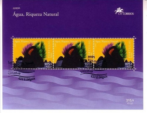 AZOREN BLOCK 21 GESTEMPELT(USED) EUROPA 2001 WASSER