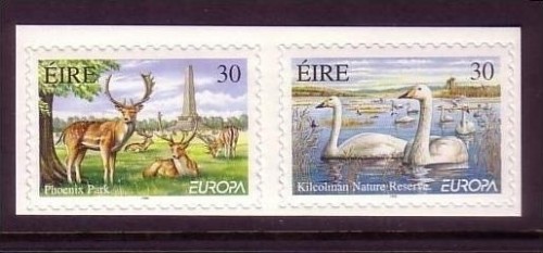 IRLAND MI-NR. 1141-1142 POSTFRISCH(MINT) EUROPA 1999 SELBSTKLEBEND NATUR- und NATIONALPARKS SCHWAN HIRSCH