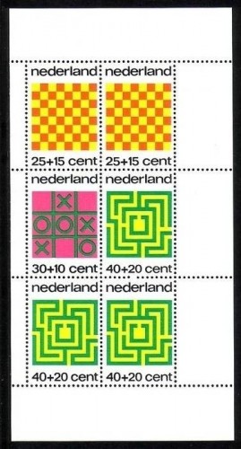 NIEDERLANDE BLOCK 12 POSTFRISCH(MINT) FÜR DAS KIND 1973 SPIELE SCHACH DOMINO