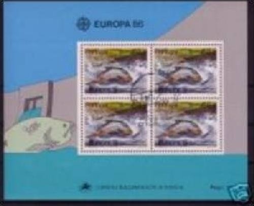 PORTUGAL BLOCK 50 GESTEMPELT(USED) EUROPA CEPT 1986 NATUR- UND UMWELTSCHUTZ FISCH