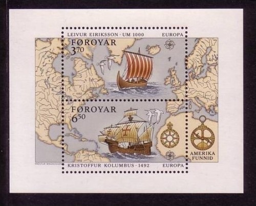 FÄRÖER BLOCK 5 POSTFRISCH(MINT) EUROPA 1992 ENTDECKUNG AMERIKAS KOLUMBUS SCHIFF