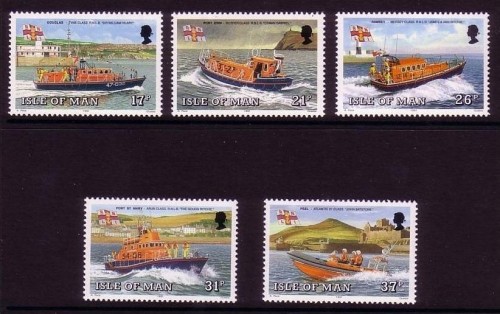 INSEL MAN MI-NR. 459-463 POSTFRISCH(MINT) RETTUNGSBOOTE 1991 LEUCHTTURM