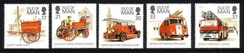 INSEL MAN MI-NR. 473-477 POSTFRISCH(MINT) FEUERWEHR 1991