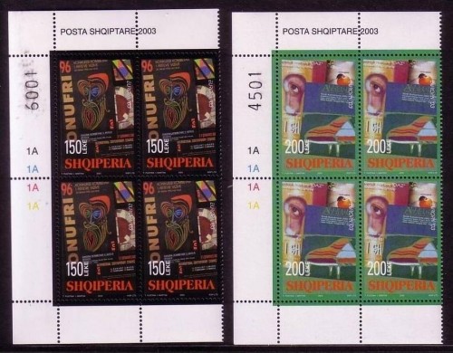 ALBANIEN MI-NR. 2928-2929 POSTFRISCH(MINT) 4er Block EUROPA 2003 PLAKATKUNST