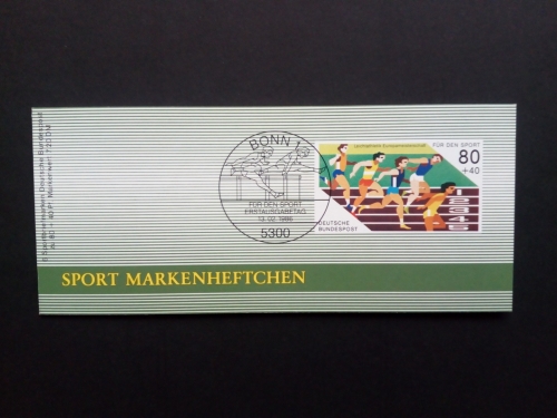 DEUTSCHLAND MI-NR. 1269 POSTFRISCH(MINT) SPORT MARKENHEFTCHEN 1986 - LEICHTATHLETIK