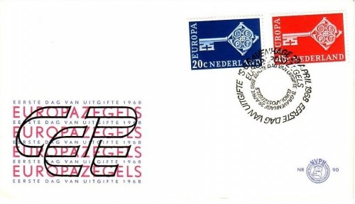 NIEDERLANDE MI-NR. 899-900 FDC CEPT 1968 SCHLÜSSEL
