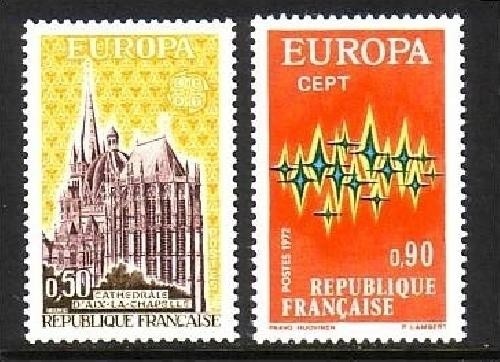 FRANKREICH MI-NR. 1788-1789 POSTFRISCH EUROPA 1972 - STERNE