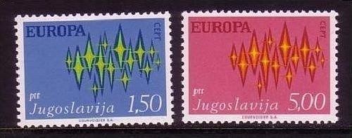 JUGOSLAWIEN MI-NR. 1457-1458 POSTFRISCH(MINT) EUROPA 1972 - STERNE