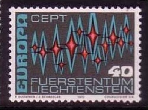 LIECHTENSTEIN MI-NR. 564 POSTFRISCH(MINT) EUROPA 1972 STERNE