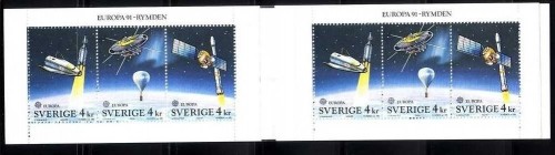 SCHWEDEN MH 159 POSTFRISCH(MINT) EUROPA 1991 EUROPÄISCHE WELTRAUMFAHRT