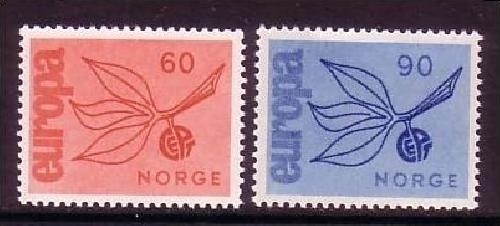 NORWEGEN MI-NR. 532-533 POSTFRISCH(MINT) EUROPA 1965 ZWEIG