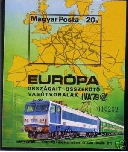 UNGARN BLOCK 137 B POSTFRISCH(MINT) VERKEHRSAUSSTELLUNG EISENBAHNNETZ 1979