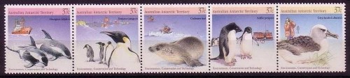 AAT AUSTRALISCHE ANTARKTIS MI-NR. 79-83 POSTFRISCH(MINT) UMWELTSCHUTZ TIERE DELFINE PINGUINE ROBBEN ALBATROS