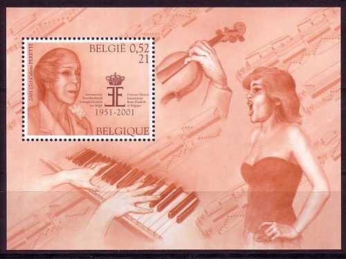 BELGIEN BLOCK 80 POSTFRISCH(MINT) MUSIKWETTBEWERB KÖNIGIN ELISABETH