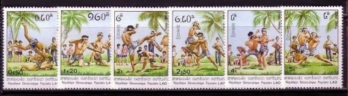 LAOS MI-NR. 529-534 POSTFRISCH(MINT) TECHNIKEN DES LAOTISCHEN KAMPFSPORTS