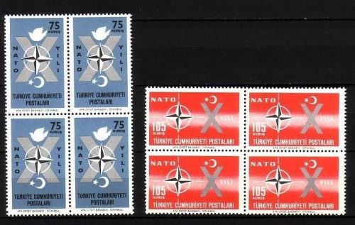 TÜRKEI 4 x MI-NR. 1830-1831 POSTFRISCH(MINT) 10 JAHRE TÜRKEI IN DER NATO
