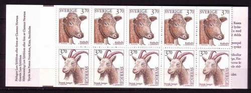 SCHWEDEN MH 199 POSTFRISCH(MINT) HAUSTIERE 1994 KUH ZIEGE