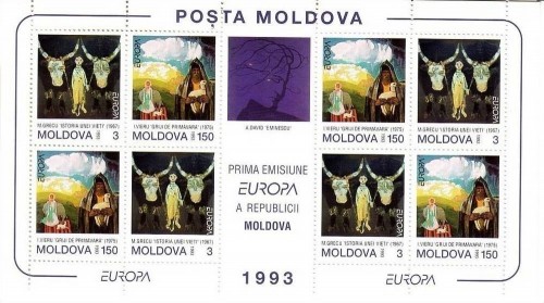 MOLDAWIEN MI-NR. 94-95 POSTFRISCH(MINT) KLEINBOGEN EUROPA 1993 ZEITGENÖSSISCHE KUNST