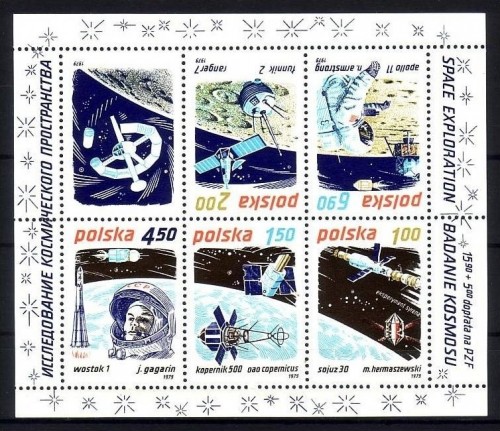 POLEN BLOCK 80 POSTFRISCH(MINT) WELTRAUMFORSCHUNG 1979