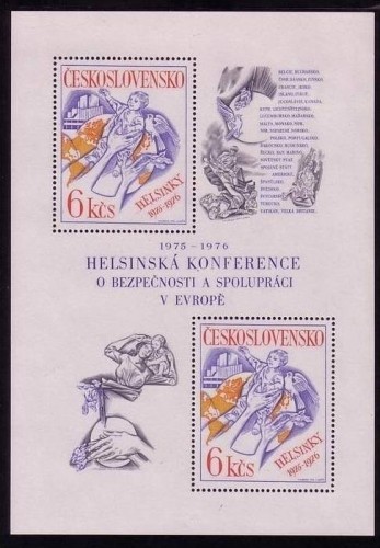 TSCHECHOSLOWAKEI BLOCK 33 POSTFRISCH(MINT) KSZE 1976 FRIEDENSTAUBE