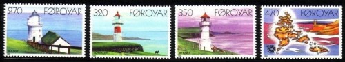 FÄRÖER MI-NR. 121-124 POSTFRISCH(MINT) LEUCHTTÜRME 1985