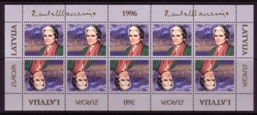 LETTLAND MI-NR. 423 POSTFRISCH(MINT) KLEINBOGEN EUROPA 1996 BERÜHMTE FRAUEN
