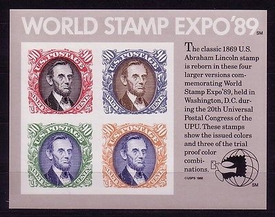 USA BLOCK 21 POSTFRISCH(MINT) BRIEFMARKENAUSSTELLUNG STAMP EXPO´89 WASHINGTON MARKE AUF MARKE