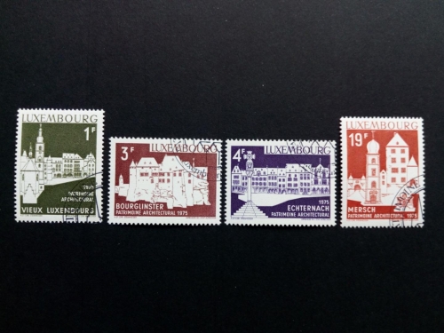 LUXEMBOURG MI-NR. 900-903 GESTEMPELT MITLÄUFER 1975 EUROPÄISCHES DENKMALSCHUTZJAHR
