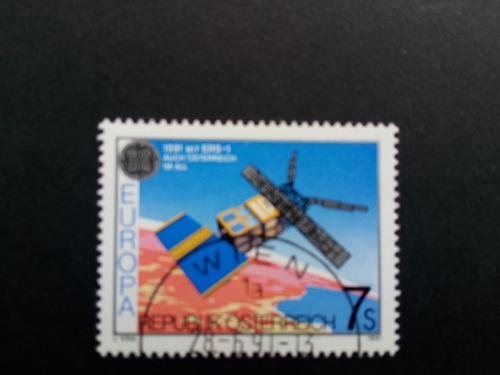 ÖSTERREICH MI-NR. 2026 GESTEMPELT EUROPA 1991 EUROPÄISCHE WELTRAUMFAHRT