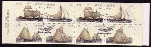 ALAND MH 3 GESTEMPELT(USED) SEGELBOOTE DER SCHÄREN 1995