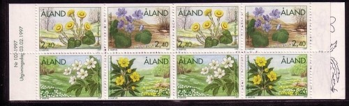 ALAND MH 5 POSTFRISCH(MINT) FRÜHLINGSBLUMEN LEBERBLÜMCHEN BUSCHWINDRÖSCHEN HUFLATTICH