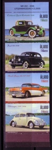 ALAND MH 13 POSTFRISCH(MINT) AUTOMOBILE FORD VW BUICK OAKLAND