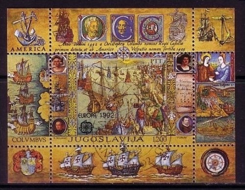 JUGOSLAWIEN BLOCK 41 GESTEMPELT(USED) EUROPA 1992 ENTDECKUNG AMERIKAS