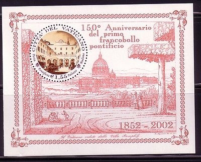 VATIKAN BLOCK 23 POSTFRISCH(MINT) 150 JAHRE BRIEFMARKEN DES KIRCHENSTAATES