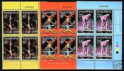 ALBANIEN MI-NR. 2866-2868 POSTFRISCH(MINT) EUROPA 2002 ZIRKUS ECKRANDVIERERBLOCK