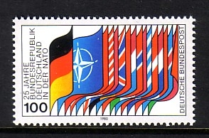 DEUTSCHLAND MI-NR. 1034 POSTFRISCH 25 JAHRE NATO-MITGLIED 1980