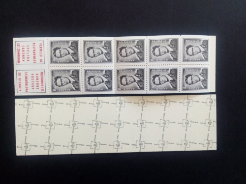 BELGIEN MH MIT 10 x MI-NR. 1621 POSTFRISCH KÖNIG BAUDOUIN 1970 TEXT FRANZÖSISCH UND FLÄMISCH