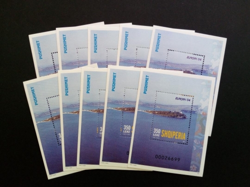 10 x Albanien Block 150 postfrisch Europa 2004 Ferien Insel und Küste