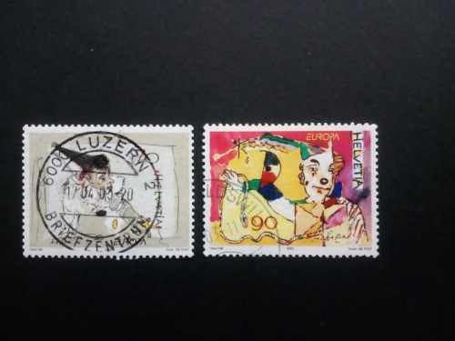 SCHWEIZ MI-NR. 1794-1795 GESTEMPELT(USED) EUROPA 2002 - ZIRKUS