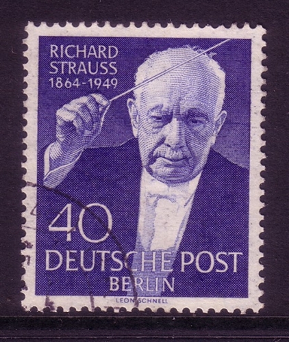 BERLIN MI-NR. 124 GESTEMPELT(USED) RICHARD STRAUSS KOMPONIST UND DIRIGENT