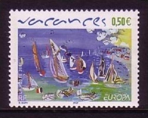 FRANKREICH MI-NR. 3812 POSTFRISCH(MINT) EUROPA 2004 FERIEN SEGELBOOTE GEMÄLDE