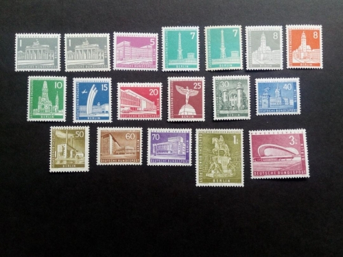 BERLIN MI-NR. 135, 140-154 und 187 POSTFRISCH BERLINER STADTBILDER 1956