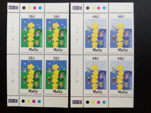 MALTA MI-NR. 1127-1128 POSTFRISCH(MINT) 4er BLOCK EUROPA 2000 STERNE