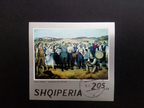 ALBANIEN BLOCK 53 GESTEMPELT NATIONALE GEMÄLDE 1974 MADHI