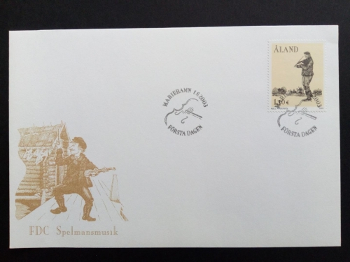 ALAND MI-NR. 226 FDC 100 JAHRE ALÄNDISCHE SPIELMANNSGILDE 2003 GEIEGENSPIELER