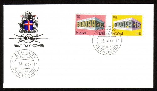 ISLAND MI-NR. 428-429 FDC CEPT 1969